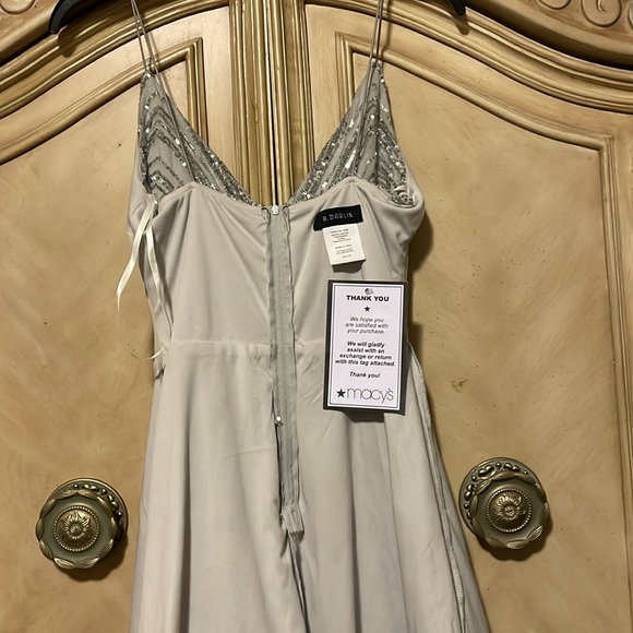 NWT from Macy’s Dress sequence silver 
Juniors size 5/6 - Picture 15 of 16